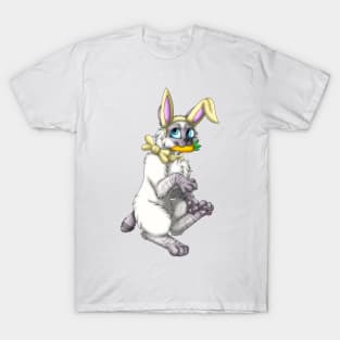 Bobtail BunnyCat: Lilac Lynx Point (Yellow) T-Shirt